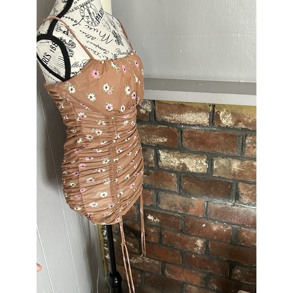 Women's Liz & Sara Lace Floral Tank Top  90s Grunge  M Boho Springcore Summer - Picture 3 of 6